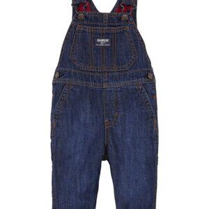 OshKosh  Baby Buffalo Plaid-Lined Overalls 12M